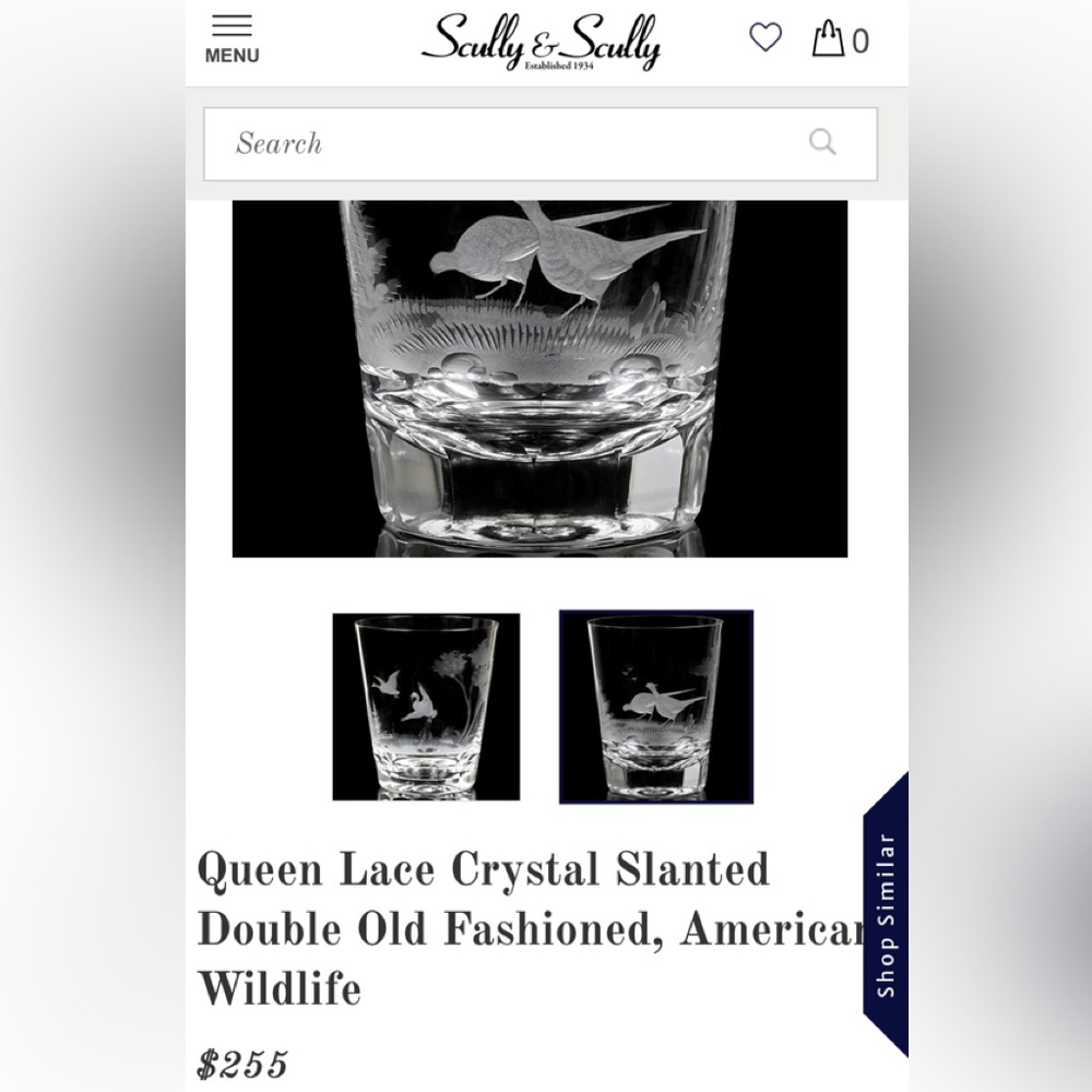 Scully and Scully old fashioned double whiskey glass